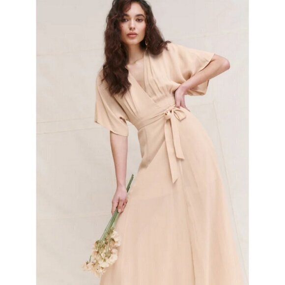 💕REFORMATION💕 Winslow Dress ~ Champagne XS NWOT - Picture 12 of 16
